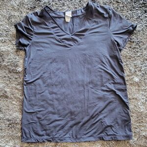 lole Grey Workout Shirt with Mesh V-neck size Small